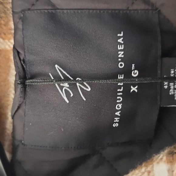SHAQUILLE O'NEAL MENS BIG AND TALL "HONEY PLAID" FULL-ZIP JACKET COAT SIZE 4XLT - Picture 11 of 12